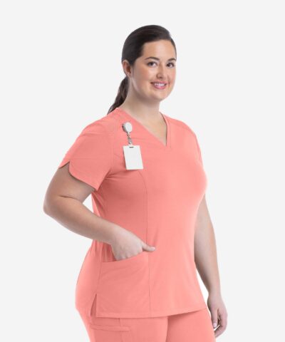 Women's Curved V-Neck Top | 20302