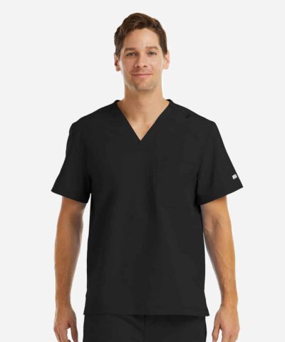 Alternative view of Men's Chest Pocket V-Neck Top | 5801