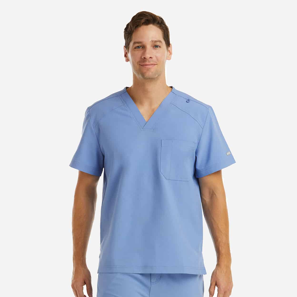 Men's Chest Pocket V-Neck Top | 5801 - Image 3
