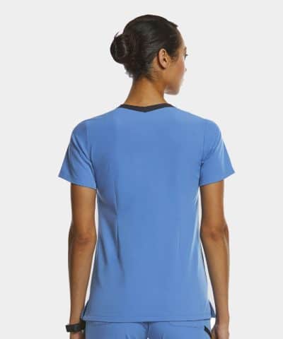 Alternative view of Women's Sporty Contrast Double V-Neck Top  | 3802