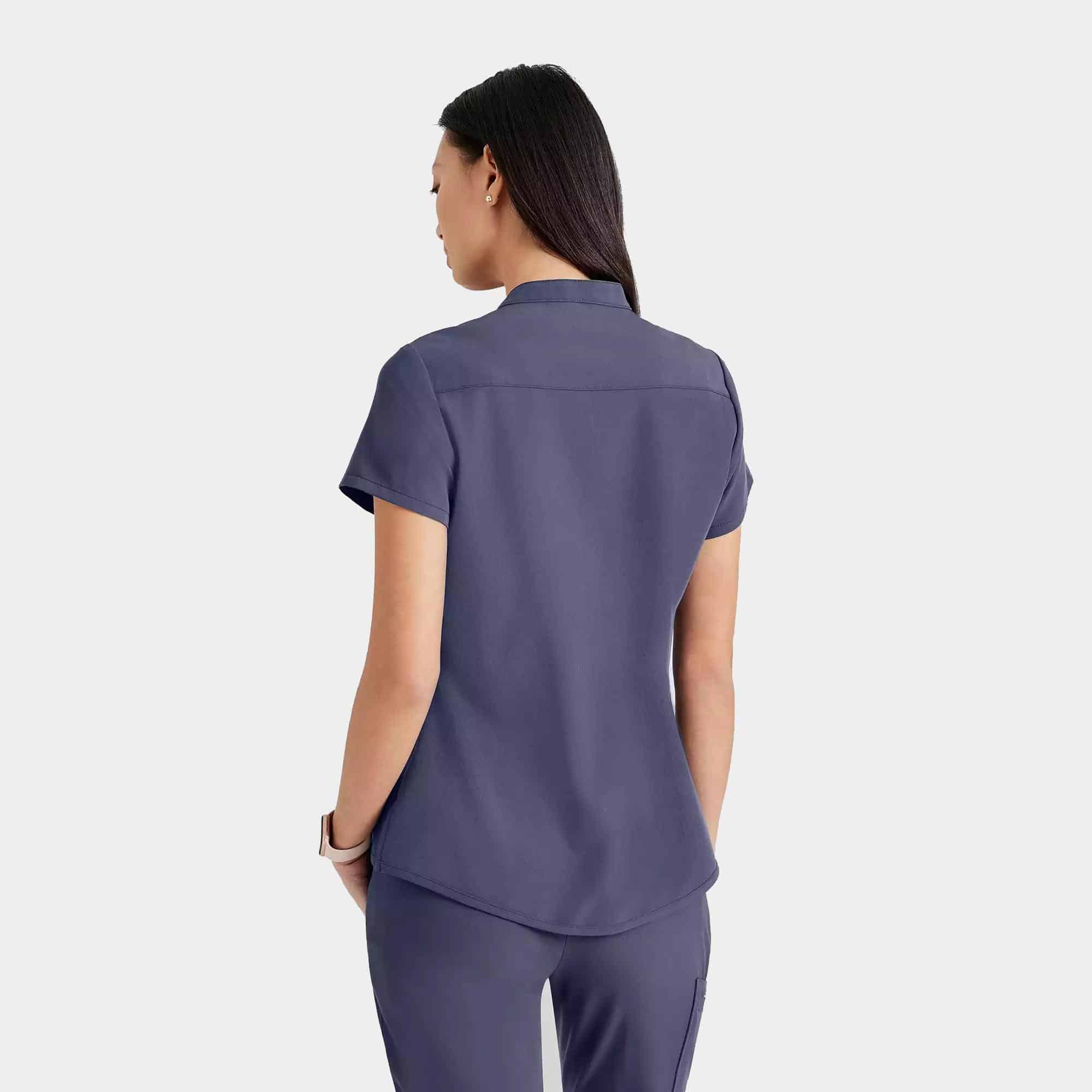 Women's 1 Pocket Collar Tuck In Top | BUT163 2 Women's 1 Pocket Collar Tuck In Top | BUT163 - Image 2