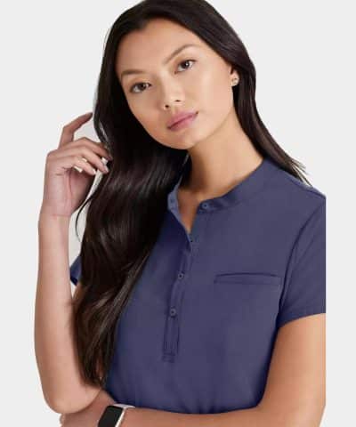Women's 1 Pocket Collar Tuck In Top | BUT163 7 Women's 1 Pocket Collar Tuck In Top | BUT163 - Image 4