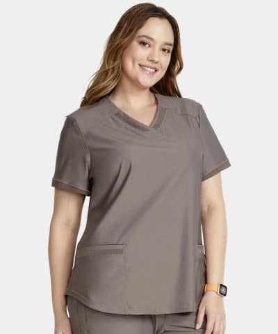 V Neck Top Form BY Cherokee CK840 Iron 04 - Uniform Connection