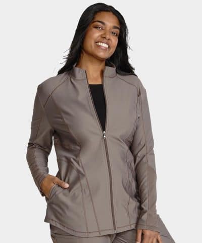 Zip Front Jacket Form BY Cherokee CK390 Iron 04 - Uniform Connection