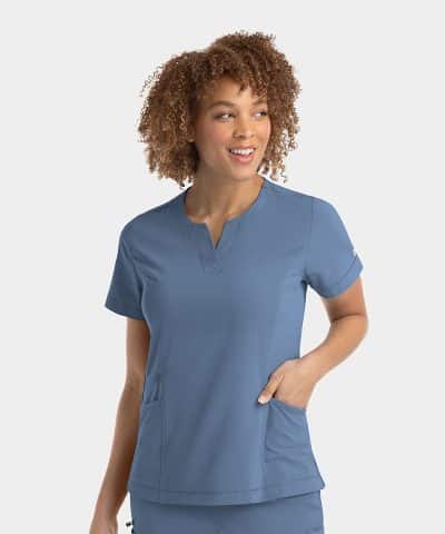 Women's Notched Neck Top | 4802