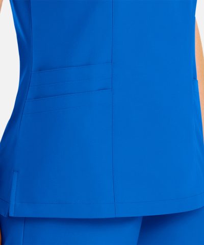 Women's Mock Wrap Top with Contrast Trim | 5004 6 Women's Mock Wrap Top with Contrast Trim | 5004 - Image 3